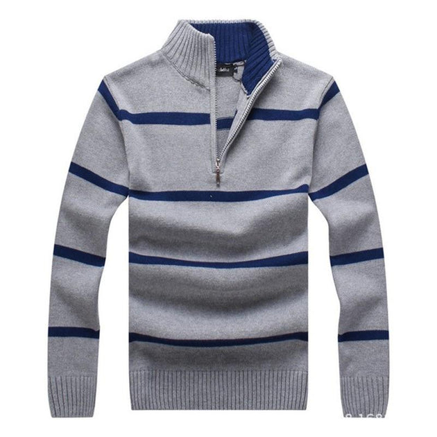 Men's Collar Long Sleeve Sweater - TrendSettingFashions 