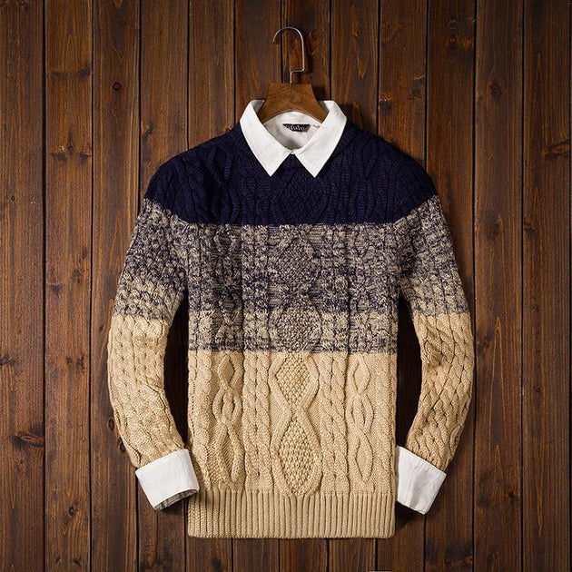 Men's Thick Recreational Sweater - TrendSettingFashions 