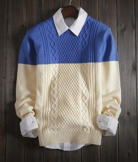 Men's 2 Tone Fashion Sweater - TrendSettingFashions 