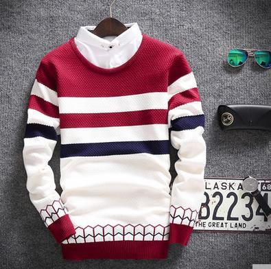 Men's 2 Collar Sweater - TrendSettingFashions 