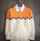 Men's Geometry Color Matching Sweater - TrendSettingFashions 