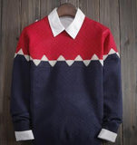 Men's Geometry Color Matching Sweater - TrendSettingFashions 