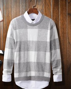 Men's Checked Sweater - TrendSettingFashions 