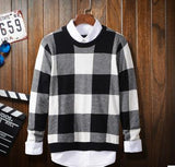 Men's Checked Sweater - TrendSettingFashions 
