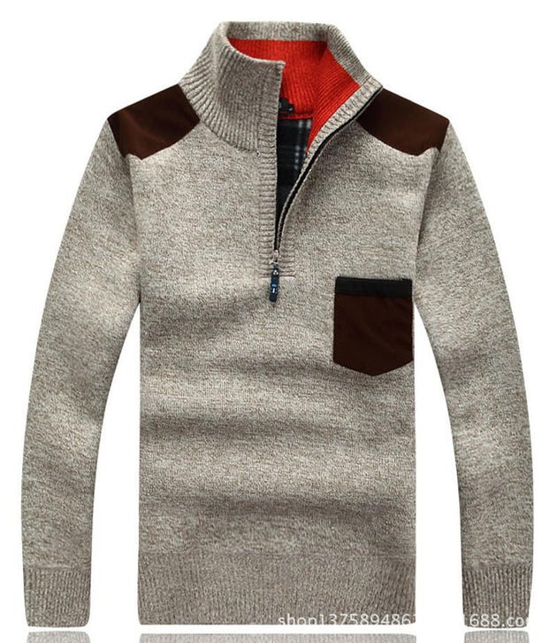 Men's Pocket Zip Up Sweater - TrendSettingFashions 