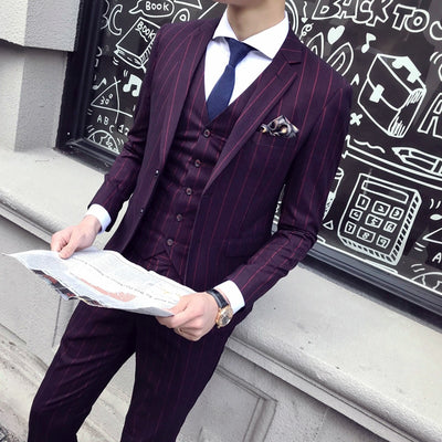 Men's Striped Vintage Suit Up To 3XL - TrendSettingFashions 