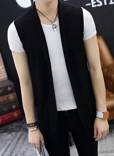 Men's Sleeveless Knitted Sweater - TrendSettingFashions 