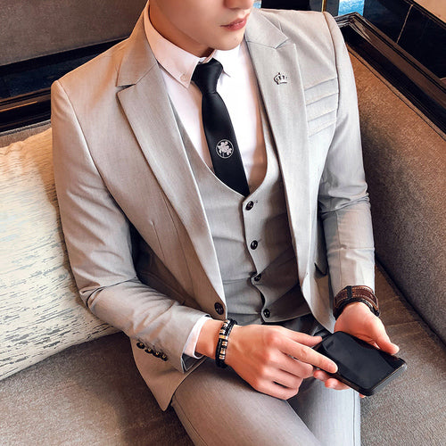 Men's 3pc Fashion Suit Up To 3XL - TrendSettingFashions 