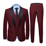 Men's Color Matching 3pcs Suit Up To 4XL In 8 Colors! - TrendSettingFashions 