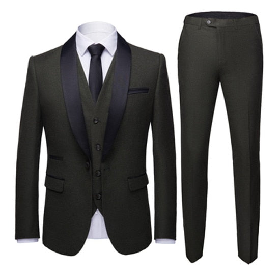Men's Color Matching 3pcs Suit Up To 4XL In 8 Colors! - TrendSettingFashions 