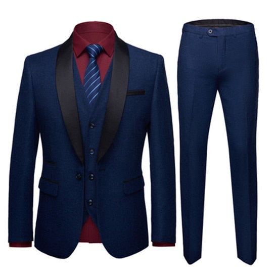 Men's Color Matching 3pcs Suit Up To 4XL In 8 Colors! - TrendSettingFashions 