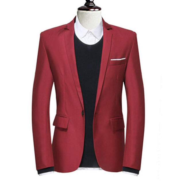 Men's Solid Color Blazer In 6 Colors - TrendSettingFashions 