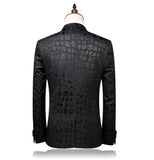 Men's Crocodile Pattern 2 Pc Suit Up To 6XL - TrendSettingFashions 