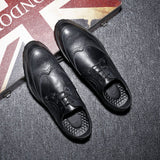 Men Cow Split leather Brogue Oxfords Up To Size 12.5 - TrendSettingFashions 