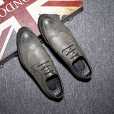 Men Cow Split leather Brogue Oxfords Up To Size 12.5 - TrendSettingFashions 