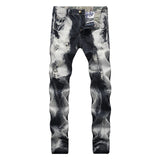 Men's Vintage Distressed Patchwork Jeans Up To Size 40 - TrendSettingFashions 