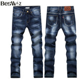 Men's Pleated Denim Jeans - TrendSettingFashions 