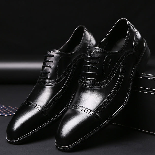 Men's Pointed Toe Oxford Brogue Shoes - TrendSettingFashions 