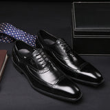 Men's Pointed Toe Oxford Brogue Shoes - TrendSettingFashions 