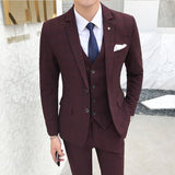 Men's 3 PC Plaid Fashion Suit Up To 5XL - TrendSettingFashions 