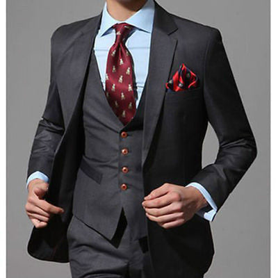 Men's 3PC Business Gary Notch Suit Up To 6XL - TrendSettingFashions 