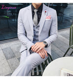 Men's 3PC Business Dress Suit In 3 Colors - TrendSettingFashions 