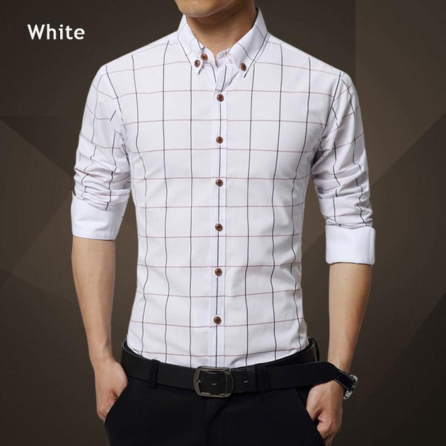 Men's Business Attire Fashion Striped Shirt - TrendSettingFashions 