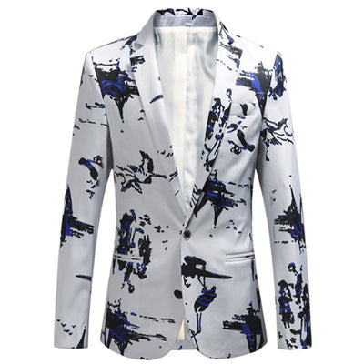 Men's Fashion Print Blazer - TrendSettingFashions 