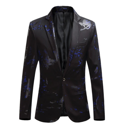 Men's Fashion Print Blazer - TrendSettingFashions 