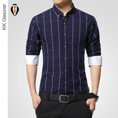 Men's Business Attire Fashion Striped Shirt - TrendSettingFashions 