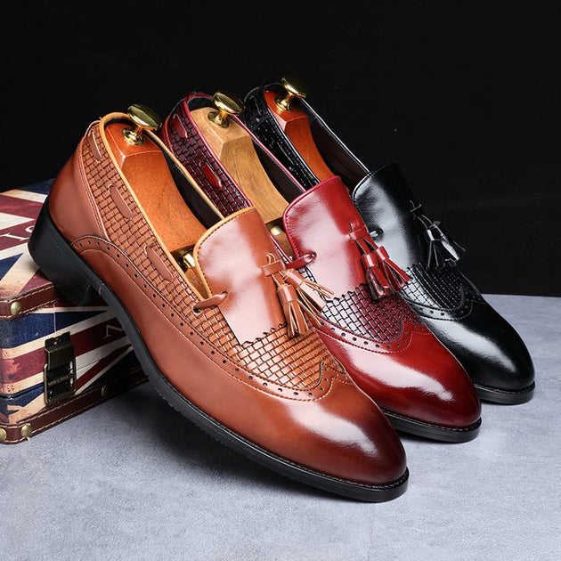 Men's Tassel Italian Loafers Up To Size 13 - TrendSettingFashions 