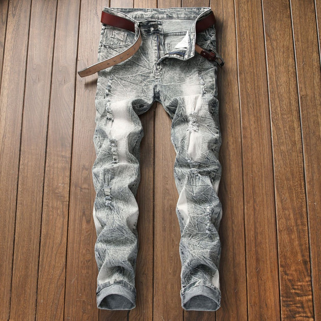 Men's Vintage Distressed Jeans Up To Size 42 - TrendSettingFashions 