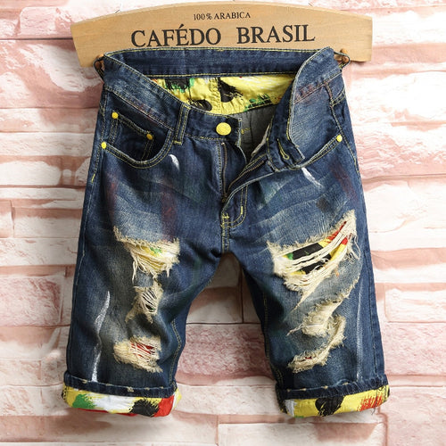 Men's Fashion Knee Length Summer Jeans Shorts Up To Size 44 - TrendSettingFashions 