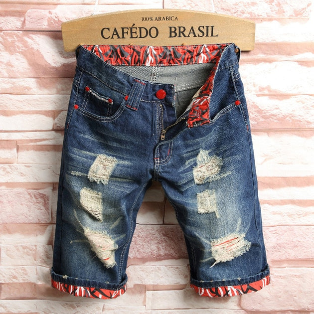 Men's Fashion Knee Length Summer Jeans Shorts Up To Size 44 - TrendSettingFashions 