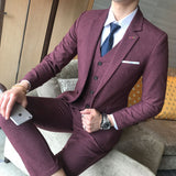 Men's Boutique Fashion Formal Business Suits 3 Piece Set Up To 5XL - TrendSettingFashions 