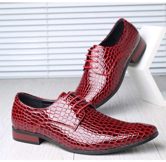 Men's Italian Crocodile Dress Shoe Up To Size 12.5 - TrendSettingFashions 