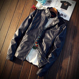 Men's Leather Moto Jacket - TrendSettingFashions 