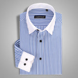 Men's Striped Business Dress Shirt Up To 4XL - TrendSettingFashions 