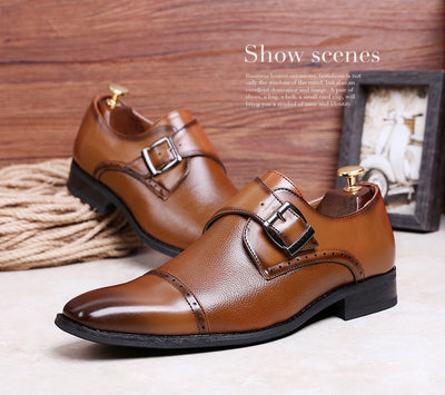 Men's Buckle Business Dress Shoes Up To Size 10.5 - TrendSettingFashions 