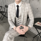 Men's Customer Smart Plaid Fashion Suit Up To 3XL - TrendSettingFashions 