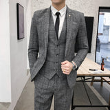 Men's Customer Smart Plaid Fashion Suit Up To 3XL - TrendSettingFashions 