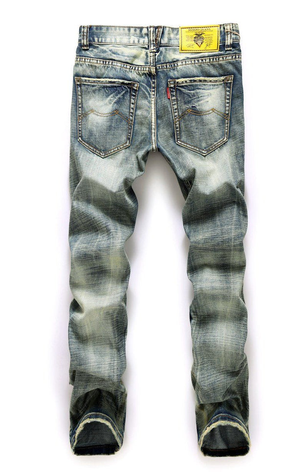 Men's Designer LightWashed Ripped Jeans - TrendSettingFashions 