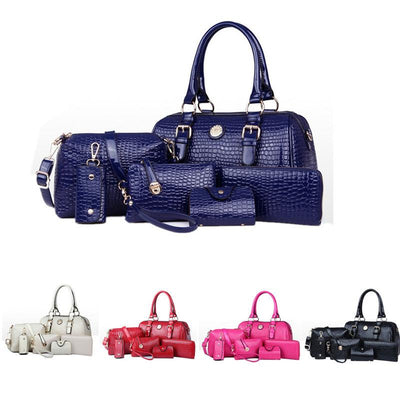 Women's 6 Bag Set, Huge VALUE With 5 Color Options - TrendSettingFashions 
