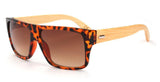 Men's Rectangular Frame Bamboo Glasses In 7 Color Options - TrendSettingFashions 