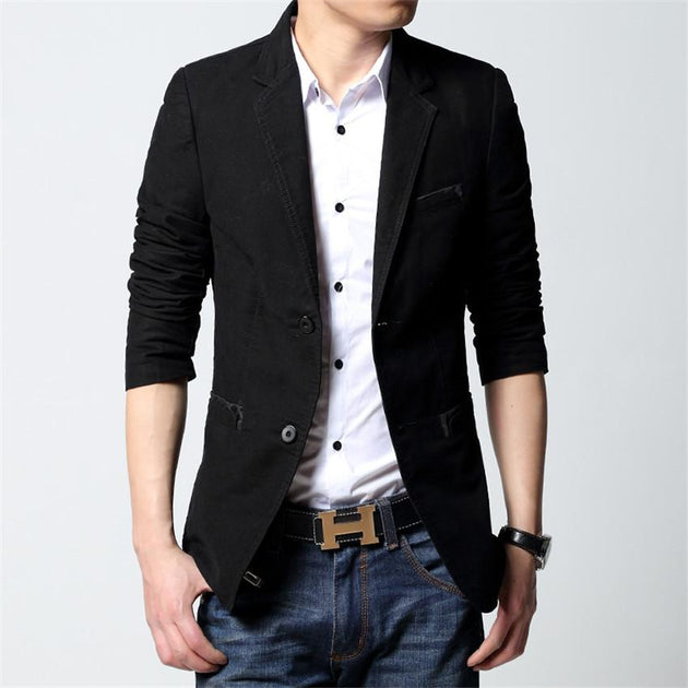 Men's Splice Summer Blazer Up to 6XL - TrendSettingFashions 