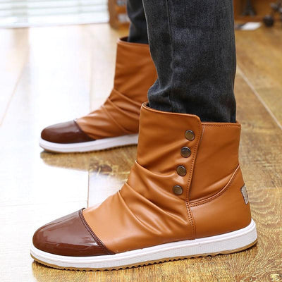 Men's Fashion Slip-On Boots 4 Color Options - TrendSettingFashions 