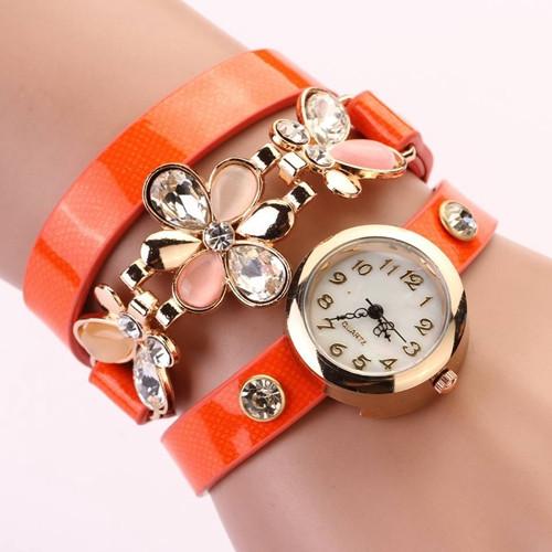 Women's Flower Design Watch With Fashion Design Band In 10 Colors! - TrendSettingFashions 