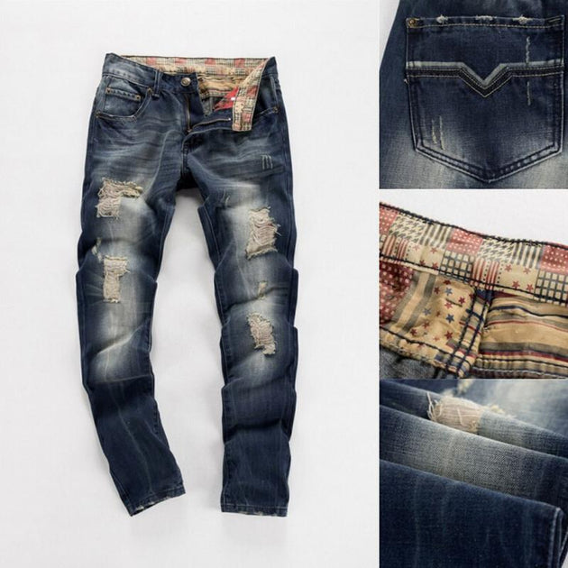 Men's Fashion Ripped Jeans - TrendSettingFashions 