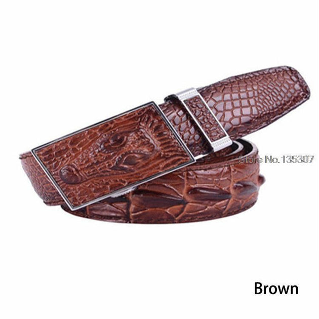 Men's Crocodile Design Automatic Buckle - TrendSettingFashions 