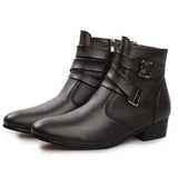 High Fashion Buckle High Top Dress Shoe - TrendSettingFashions 